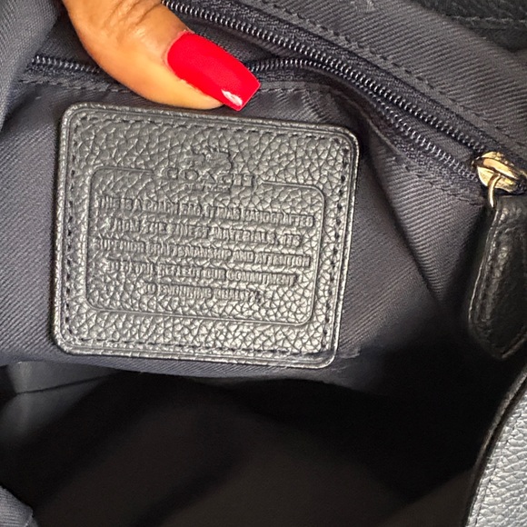 Coach Pebbled Leather Hobo
Shoulder Bag - Navy Blue - Picture 7 of 14